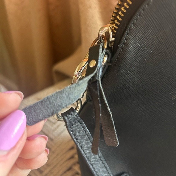 Kate Spade Two Way Black Leather Purse Cedar Street Crossbody Satchel - Picture 4 of 6